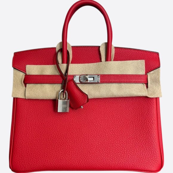 Hermes Rouge Radieux Togo & Palladium Hardware Birkin 25 - Picture 1 of 8